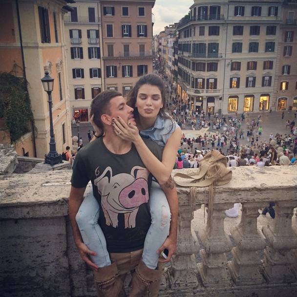 A Roma, con il bomber della Lazio. Instagram